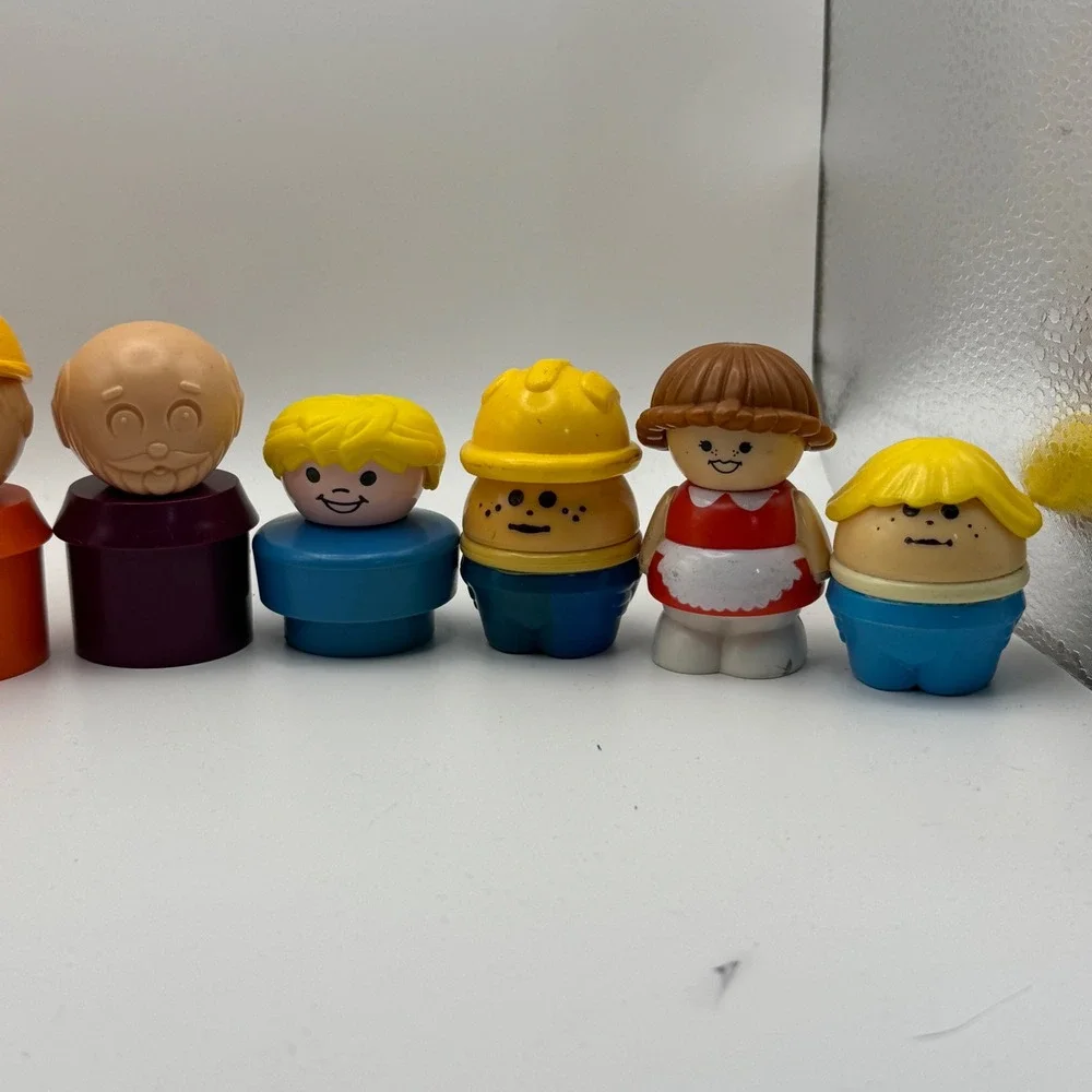 Vintage Fisher-Price Little People Lot 10pc Shelcore Figures 1980s 1990s Toy Mix